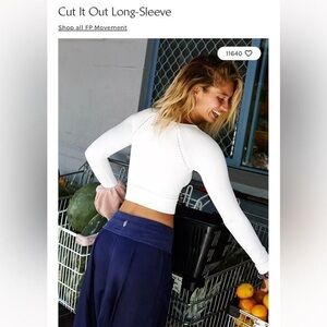 NWOT Free People Cut It Out Long sleeve